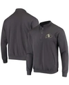 Colosseum Men's Charcoal Colorado Buffaloes Tortugas Logo Quarter-zip Jacket In Charcoal