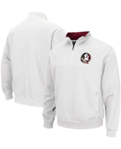 Colosseum Men's White Florida State Seminoles Tortugas Logo Quarter-zip Pullover Jacket