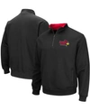 Colosseum Men's Black Illinois State Redbirds Tortugas Logo Quarter-zip Pullover Jacket In Black
