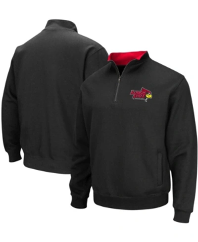 Colosseum Men's Black Illinois State Redbirds Tortugas Logo Quarter-zip Pullover Jacket