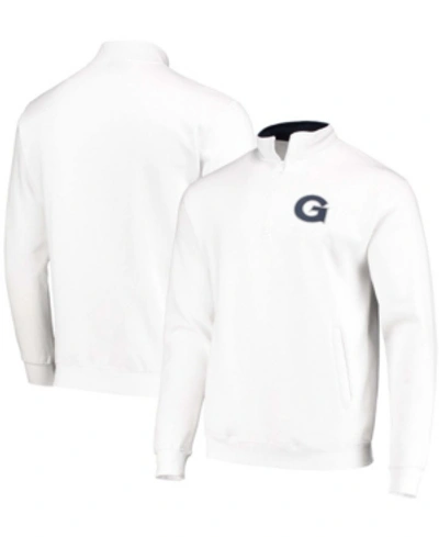 Colosseum Men's Georgetown Hoyas Tortugas Logo Quarter-zip Jacket In White