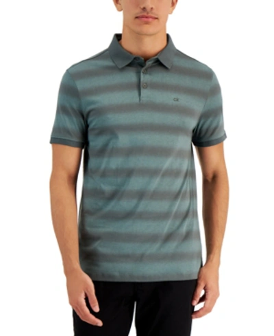 Calvin Klein Men s Liquid Touch Gradient Stripe Pima Cotton Polo Shirt In Mountain Ash ModeSens