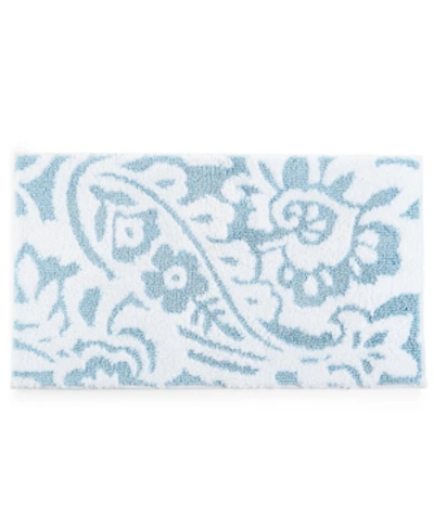 Charter Club Paisley Bath Rug, 19" X 34", Created For Macy's In Blue