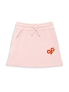 OFF-WHITE LITTLE GIRL'S & GIRL'S LOGO GRAPHIC MINI SKIRT,400014734990