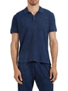 Atm Anthony Thomas Melillo Mineral Wash Polo Shirt In Midnight