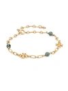 TORY BURCH ROXANNE GOLDTONE & BEADED CHAIN BRACELET,400014892620