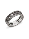 GUCCI G CUBE AGED STERLING SILVER RING,400014776329