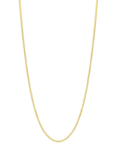 Saks Fifth Avenue Solid 14k Gold Box Chain Necklace In Yellow Gold