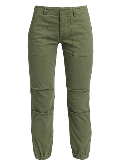 Nili Lotan Cropped Military Trousers In Teal