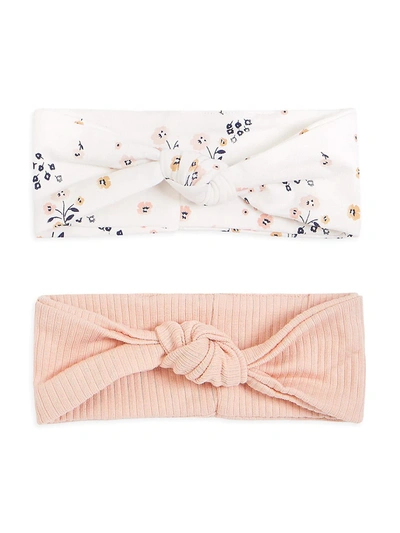 Firsts By Petit Lem Baby Girl's 2-pack Petit Lem Firsts Headbands In Off White
