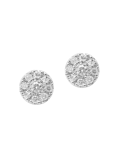 Djula Women's Magic Touch 18k White Gold & Diamond Target Stud Earrings