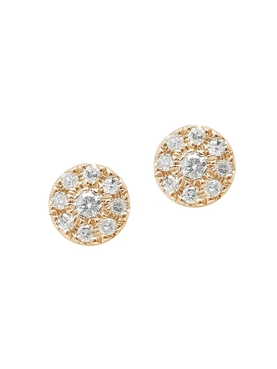Djula Women's Magic Touch 18k Yellow Gold & Diamond Target Stud Earrings