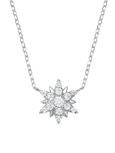 Djula Women's Magic Touch 18k White Gold & Diamond Sun Pendant Necklace