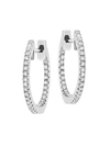 DJULA WOMEN'S GRAPHIQUE 18K WHITE GOLD & DIAMOND HOOP EARRINGS,400014788012