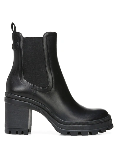 Veronica Beard Winnie Leather Ankle Boots In Black