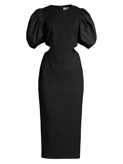 Elliatt Suffage Puff-sleeve Dress In Black