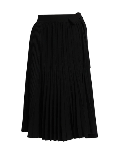 3.1 Phillip Lim / フィリップ リム Pleated Merino Wool Midi Skirt In Black