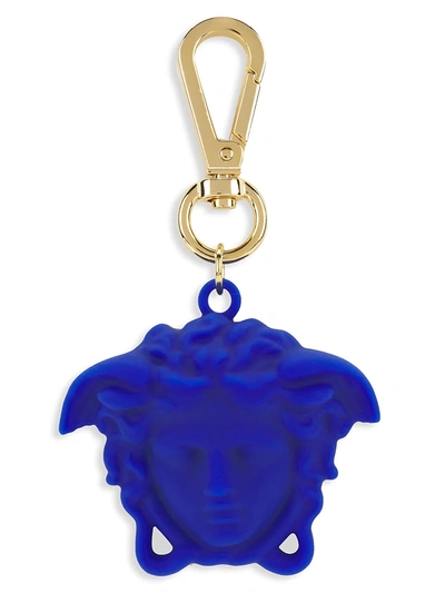 Versace Medusa Pendant Keyring In Royal Blue