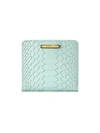 Gigi New York Mini Python-embossed Leather Bi-fold Wallet