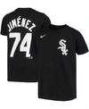 Nike Youth Boys Eloy Jimenez Black Chicago White Sox Player Name Number T-shirt In Black