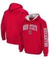 Colosseum Big Boys Scarlet Ohio State Buckeyes 2-hit Pullover Hoodie In Scarlet