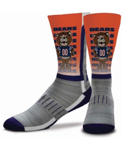 For Bare Feet Kids' Youth Girls And Boys Multi Chicago Bears Mascot V-curve Crew Socks