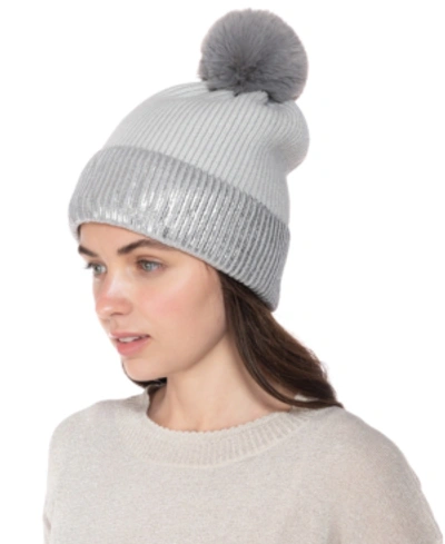 Inc International Concepts Foil Cuff Beanie, Created For Macy's In Grey