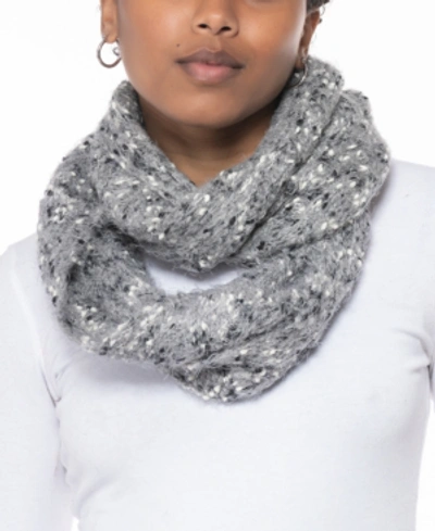 Inc International Concepts Popcorn Speckled Infinity Scarf, Created For Macy's In Grey