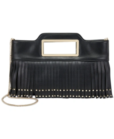 Inc International Concepts Juditth Fringe Clutch, Created For Macy's In Black