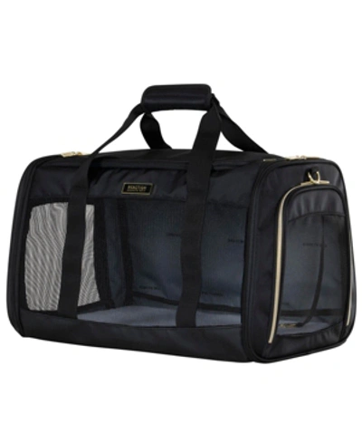Kenneth Cole Reaction Soft Sided Multi-entry Collapsible Travel Large Pet Carrier Duffel With Removable Lining In Black