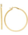 Macy's Square Edge Hoop Earrings (40mm) In 14k Gold In Gold