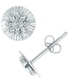 Giani Bernini Cubic Zirconia Star Cluster Disc Stud Earrings, Created For Macy's In Sterling Silver