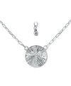 Giani Bernini Cubic Zirconia Cross Disc Pendant Necklace, 16" + 2" Extender, Created For Macy's In Sterling Silver