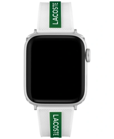 Lacoste Striping White & Green Silicone Strap For Apple Watch 38mm/40mm