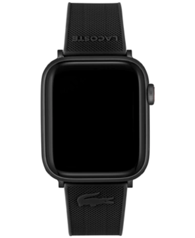 Lacoste Petit Pique Black Silicone Strap For Apple Watch 42mm/44mm