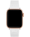 LACOSTE PETIT PIQUE WHITE SILICONE STRAP FOR APPLE WATCH 38MM/40MM
