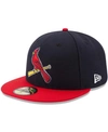 New Era Men's St. Louis Cardinals Alternate 2 Authentic Collection On-field 59fifty Fitted Hat In Navy