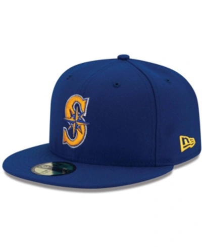 New Era Men's Seattle Mariners Alternate 2 Authentic On Field 59fifty Fitted Hat In Royal