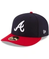 NEW ERA MEN'S ATLANTA BRAVES HOME AUTHENTIC COLLECTION ON-FIELD LOW PROFILE 59FIFTY FITTED HAT