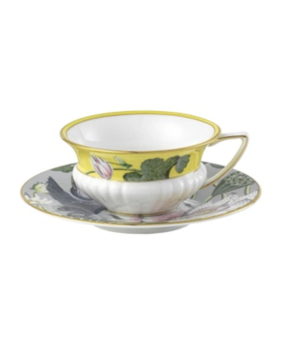 Wedgwood Wonderlust Waterlily 2 Piece Teacup Saucer Set In Multi