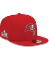 NEW ERA MEN'S RED TAMPA BAY BUCCANEERS SUPER BOWL LV BOUND SIDE PATCH 59FIFTY FITTED HAT