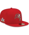 New Era Men's Red Tampa Bay Buccaneers Super Bowl Lv Bound Side Patch 59fifty Fitted Hat In Red