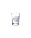 Nude Glass Parrot Water Glasses, Set Of 2 In Clear And Purple Line