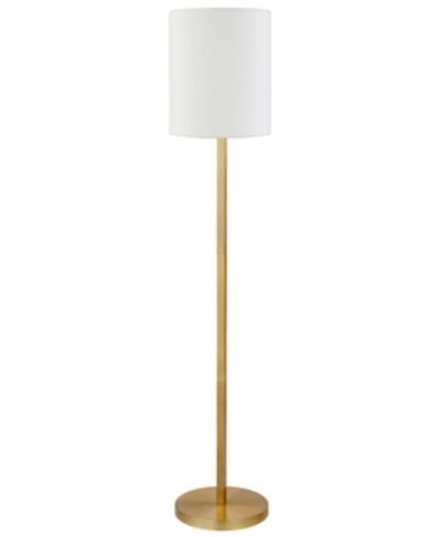 Hudson & Canal Braun Floor Lamp With Round Base In Brass