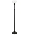 Hudson & Canal Francis Blackened Bronze Torchiere Floor Lamp In Blackened Bronze