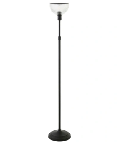 Hudson & Canal Francis Blackened Bronze Torchiere Floor Lamp