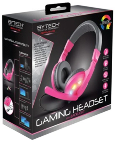 Bytech Light Up Gaming Headset In Pink