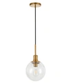 Hudson & Canal Walker And Glass Pendant In Brass