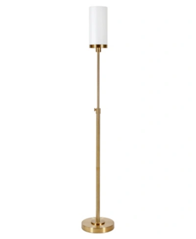 Hudson & Canal Frieda Floor Lamp With Glass Shade In Brass