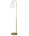 HUDSON & CANAL HARRISON ARC FLOOR LAMP WITH GLASS SHADE